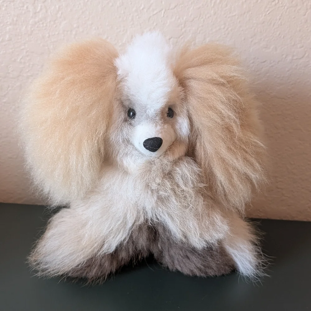 100% Baby Alpaca Stuffed Animal Dog - Picture 1 of 6